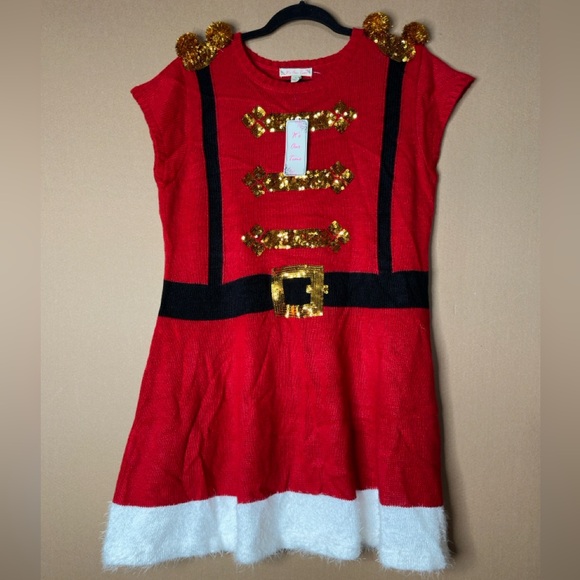NWT It’s Our Time Xmas Sweater Dress color Red size XL - Picture 1 of 5